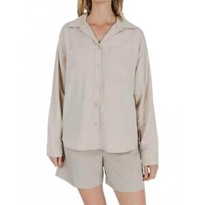 NEW MOD REF austin button up top in bone